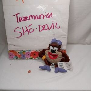 Warner Bros. Tazmania She-Devil Stuffed Animal - Brown and Purple
